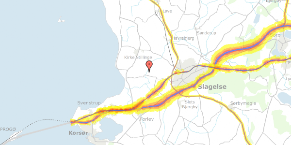 Trafikstøjkort på Kildemarksvej 1, 4200 Slagelse