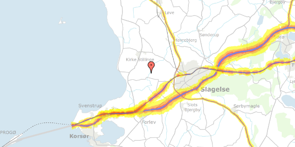 Trafikstøjkort på Kildemarksvej 3, 4200 Slagelse