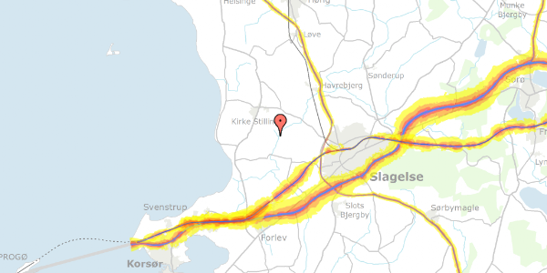 Trafikstøjkort på Kildemarksvej 10, 4200 Slagelse