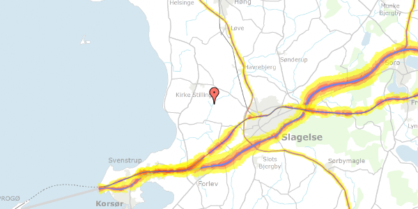 Trafikstøjkort på Kildemarksvej 14, 4200 Slagelse