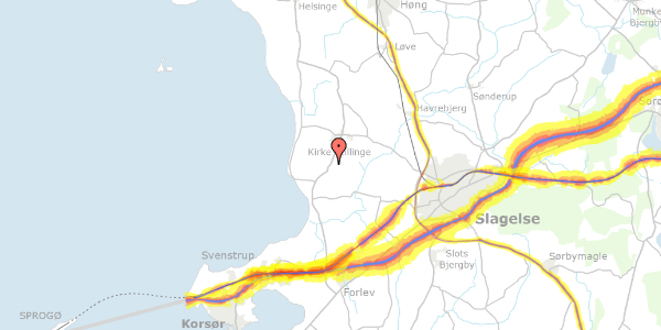 Trafikstøjkort på Kildemarksvej 24, 4200 Slagelse