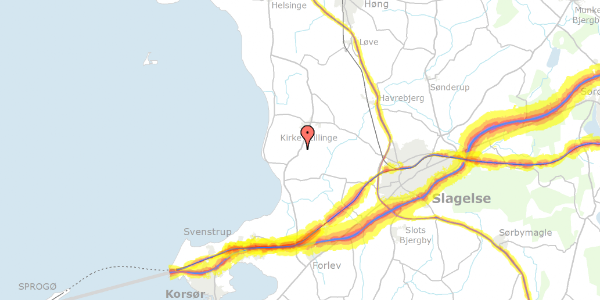 Trafikstøjkort på Kildemarksvej 31, 4200 Slagelse