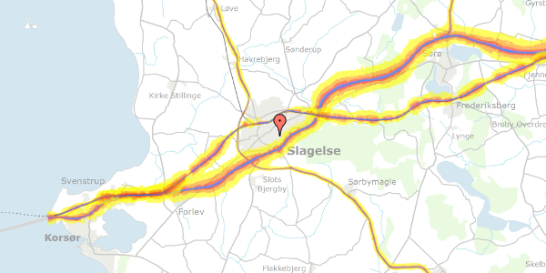 Trafikstøjkort på Klostergade 27, 1. 3, 4200 Slagelse