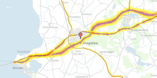 Trafikstøjkort på Klostergade 29, st. th, 4200 Slagelse