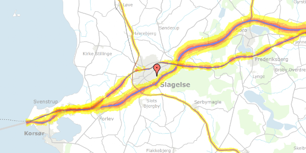 Trafikstøjkort på Klostergade 41, st. tv, 4200 Slagelse