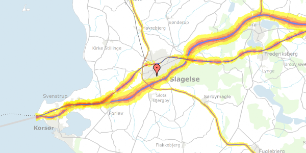 Trafikstøjkort på Kongstedvej 11, 4200 Slagelse