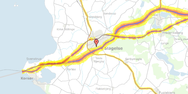 Trafikstøjkort på Kongstedvej 15, 4200 Slagelse