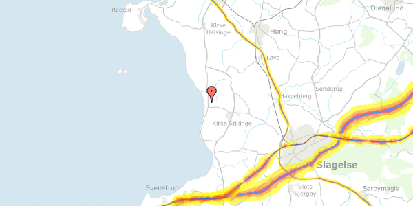 Trafikstøjkort på Kærmindevej 18, 4200 Slagelse