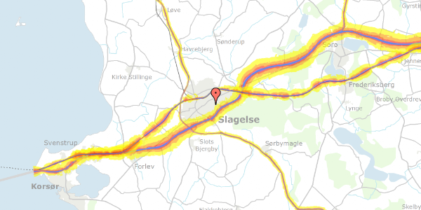 Trafikstøjkort på Parkvej 31, 4200 Slagelse