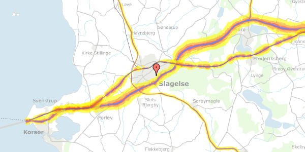 Trafikstøjkort på Parkvej 49, 4200 Slagelse