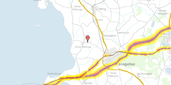 Trafikstøjkort på Stillingevej 40, 4200 Slagelse