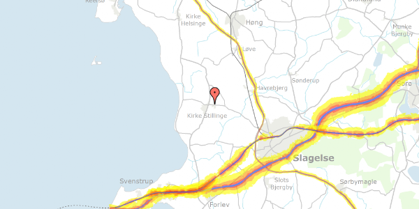 Trafikstøjkort på Stillingevej 56, 4200 Slagelse