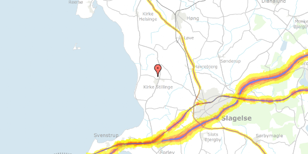Trafikstøjkort på Stillingevej 90, 4200 Slagelse