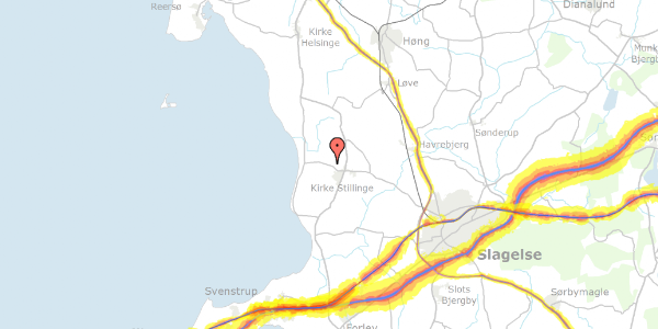Trafikstøjkort på Stillingevej 94, 4200 Slagelse