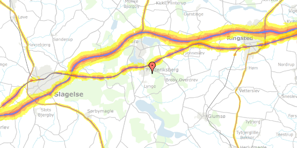 Trafikstøjkort på Anemonevej 28, 4180 Sorø