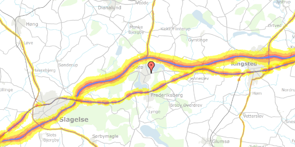 Trafikstøjkort på Frihedsvej 17, 4180 Sorø