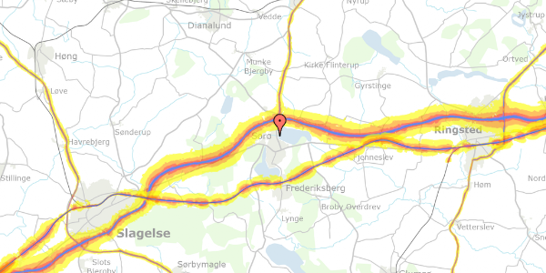 Trafikstøjkort på Holbækvej 116, 4180 Sorø