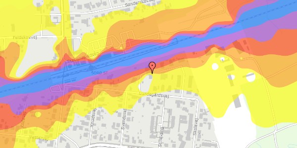 Trafikstøjkort på Lundsgårdsvej 15, 4180 Sorø