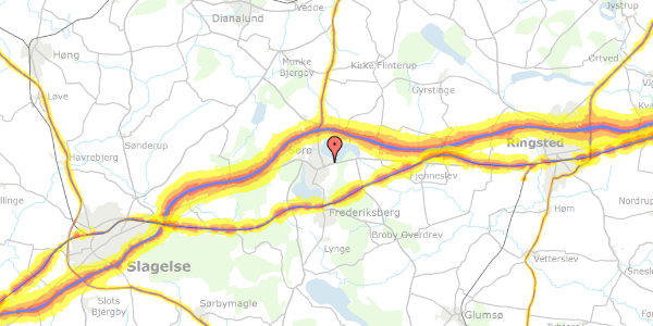 Trafikstøjkort på Præstelodden 1, 4180 Sorø