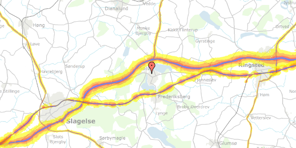 Trafikstøjkort på Slagelsevej 63, 4180 Sorø