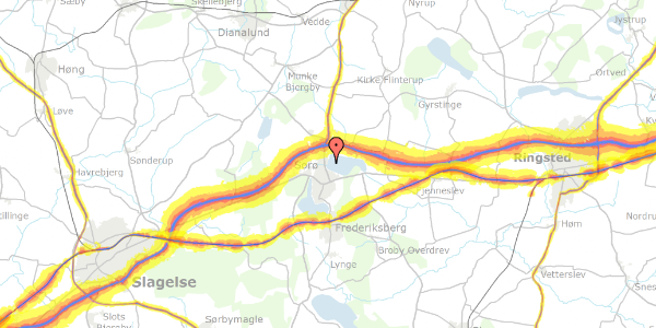 Trafikstøjkort på Stamvejen 4, 4180 Sorø