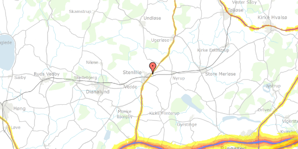 Trafikstøjkort på Drosselvej 37, 4295 Stenlille