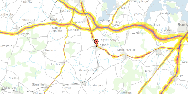 Trafikstøjkort på Herluf Trolles Parken 7, 4340 Tølløse