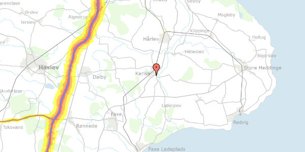 Trafikstøjkort på Bøgevej 8, 4653 Karise