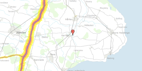 Trafikstøjkort på Fasanvej 4, 4653 Karise