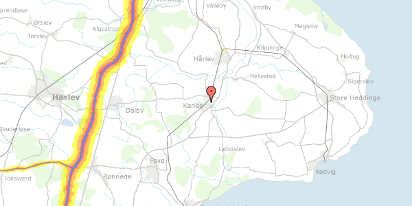Trafikstøjkort på Hemmingsvej 44, 4653 Karise