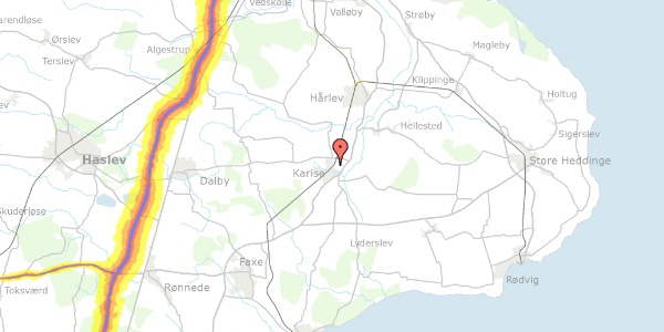 Trafikstøjkort på Hemmingsvej 73, 4653 Karise