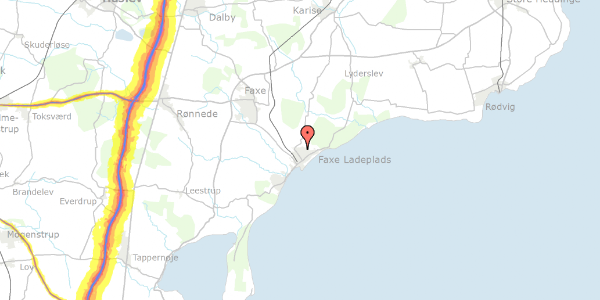 Trafikstøjkort på Kirsebærvej 10, 4654 Faxe Ladeplads
