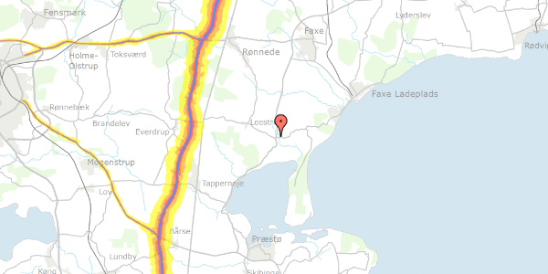 Trafikstøjkort på Leestrupvej 4, 4640 Faxe
