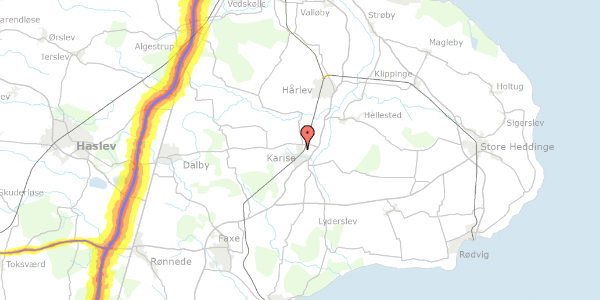 Trafikstøjkort på Prins Buris Vej 5, 4653 Karise