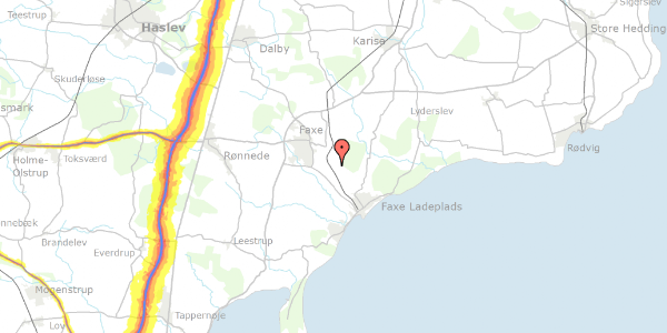 Trafikstøjkort på Rejnstrupvej 4, 4640 Faxe