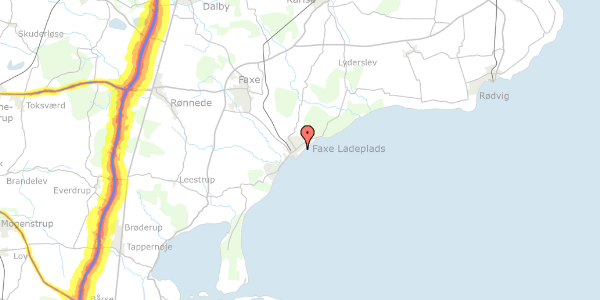 Trafikstøjkort på Rosendalvænget 37, 4654 Faxe Ladeplads