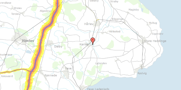 Trafikstøjkort på Rønne Alle 28, 4653 Karise