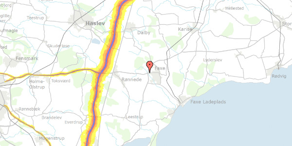 Trafikstøjkort på Rønnedevej 92, 4640 Faxe