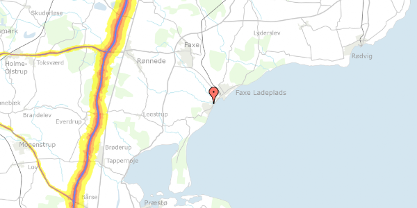 Trafikstøjkort på Skovbrynet 7, 4654 Faxe Ladeplads