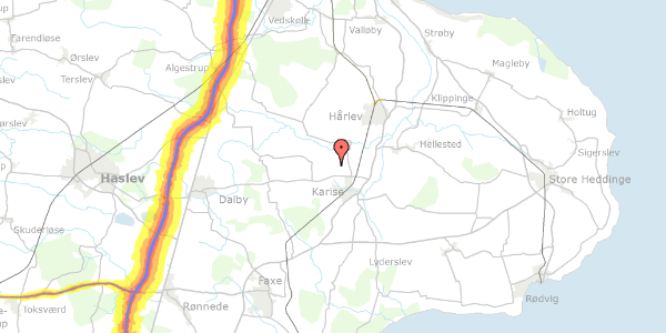 Trafikstøjkort på Skovvej 2, 4653 Karise