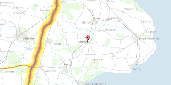 Trafikstøjkort på Solparken 32, 4653 Karise