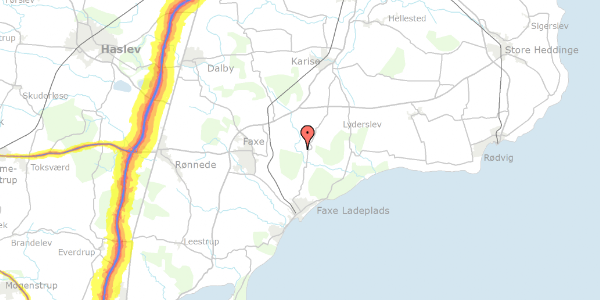 Trafikstøjkort på Vivede Møllehuse 27, 4640 Faxe