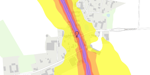 Trafikstøjkort på Flinttoftevej 1, 4700 Næstved