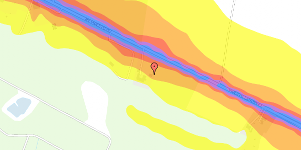 Trafikstøjkort på Præstø Landevej 2, 4700 Næstved