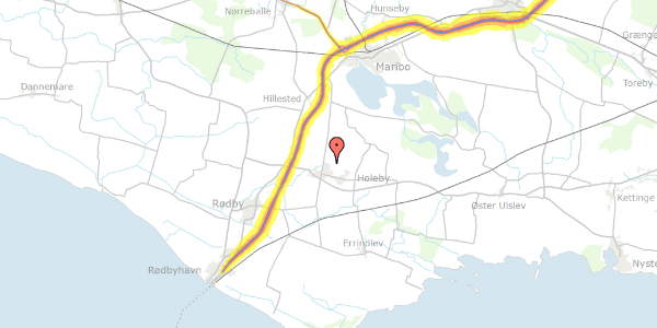 Trafikstøjkort på Holmeager 54, 4960 Holeby