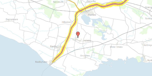 Trafikstøjkort på Nødebjerg 48, 4960 Holeby