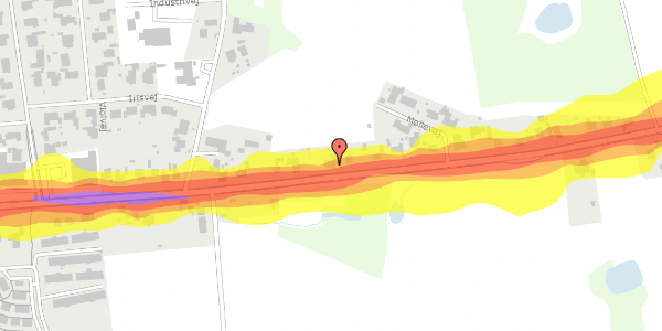 Trafikstøjkort på Vordingborgvej 79, 4773 Stensved