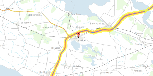 Trafikstøjkort på Maria Gade 14, 4930 Maribo