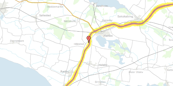 Trafikstøjkort på Rødbyvej 63, 4930 Maribo