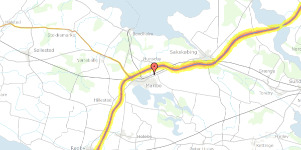 Trafikstøjkort på Skelstrupvej 68, 4930 Maribo